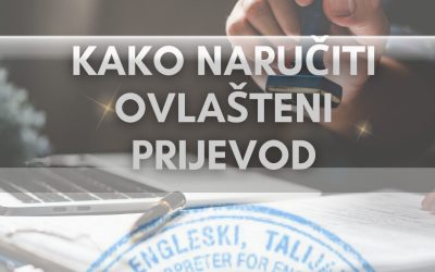 DOSTAVA OVLAŠTENOG PRIJEVODA